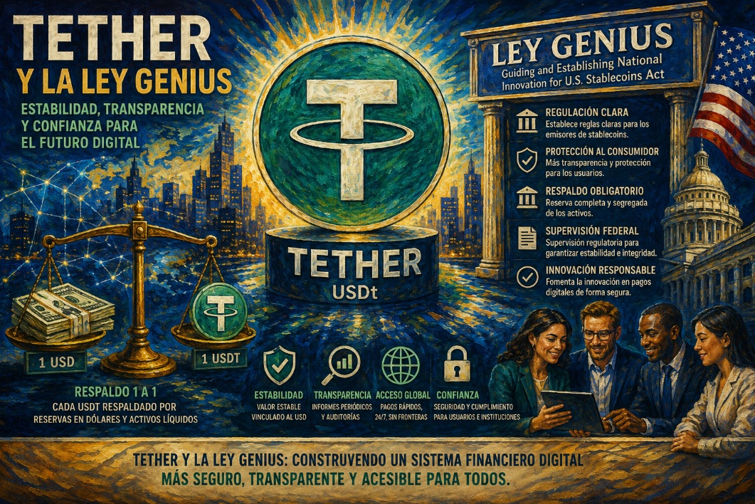 تيثر وقانون GENIUS: كيف سيغير القانون الأمريكي الجديد مستقبل USDT وسوق العملات المستقرة بأسره